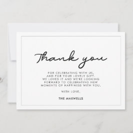 Cartão De Agradecimento Chá de fraldas simples