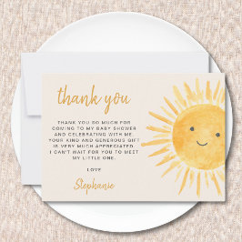 Cartão De Agradecimento Chá de fraldas Sunshine