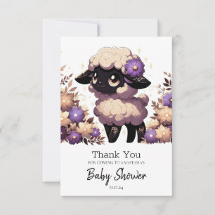 Cartão De Agradecimento Chá de fraldas Whimsical Sheep