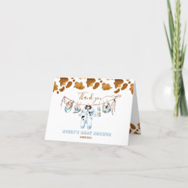 Cartão De Agradecimento Chá de fraldas Wild West Boy do Little Cowboy Clot