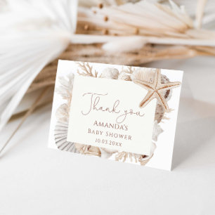 Cartão De Agradecimento Chá de Noiva à Beira-Mar