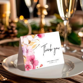 Cartão De Agradecimento Chá de Noiva Amor em Flor
