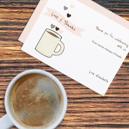 Cartão De Agradecimento Chá de Noiva de Café