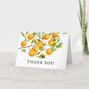 Cartão De Agradecimento Chá de Noiva de Verão com Citrus