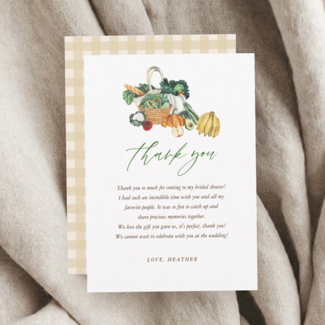 Cartão De Agradecimento Chá de Noiva Ela Está Fora do Mercado (Criador carregado)