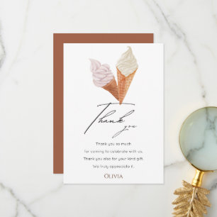 Cartão De Agradecimento Chá de Noiva Elegante Ela Foi Levada