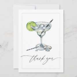 Cartão De Agradecimento Chá de Noiva Elegante Margs & Matrimony Foto