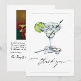 Cartão De Agradecimento Chá de Noiva Elegante Margs & Matrimony Foto