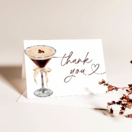 Cartão De Agradecimento Chá de Noiva Espresso Martini O Amor Está Fermenta