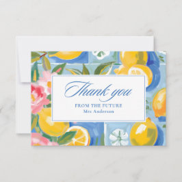 Cartão De Agradecimento Chá de noiva limão la dolce vita