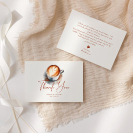 Cartão de Agradecimento Chá de Noiva Love Is Brewi