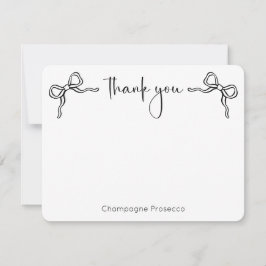 Cartão De Agradecimento Chá de Noiva Modern Script She's Tying The Knot