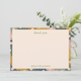 Cartão De Agradecimento Chá de Noiva Rústico Boho Vintage Personalizado