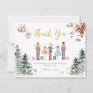 Cartão De Agradecimento Chá de Noivado do Quebra-Nozes de Natal