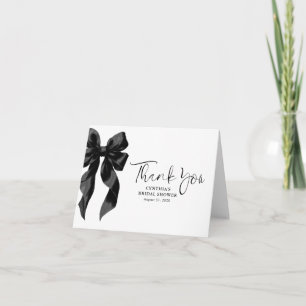Cartão De Agradecimento Chá de panela Arco preto elegante Obrigado