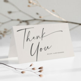 Cartão De Agradecimento Chá de panela de Boho de Script Moderno