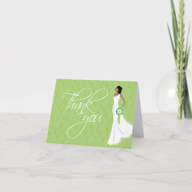 Cartão De Agradecimento Chá de panela de Elegância Moderna Obrigado (Frente)