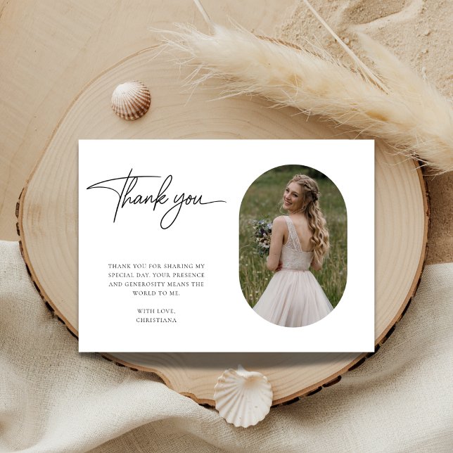 Cartão De Agradecimento Chá de panela de Fotografia da Cápsula de Casament (Criador carregado)