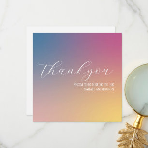 Cartão De Agradecimento Chá de panela de Gradiente Roxo Elegante