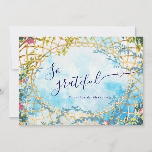 Cartão De Agradecimento Chá de panela de Revival de Rococo Whimsical Cloud (Frente)