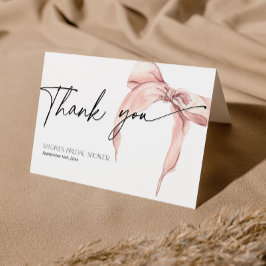 Cartão De Agradecimento Chá de panela Ela é casando cor-de-rosa