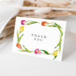 Cartão De Agradecimento Chá de panela Elegante Primavera<br><div class="desc">Cartões de agradecimentos Elegante do Chá de panela Tulip da Flor do Primavera</div>