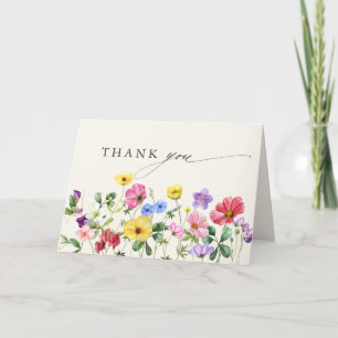 Cartão De Agradecimento Chá de panela Floral Chic Rustic