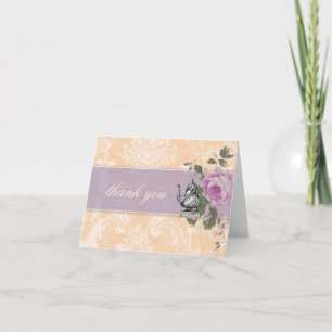Cartão De Agradecimento CHÁ DE PANELA GC Vintage Tea Party Obrigado