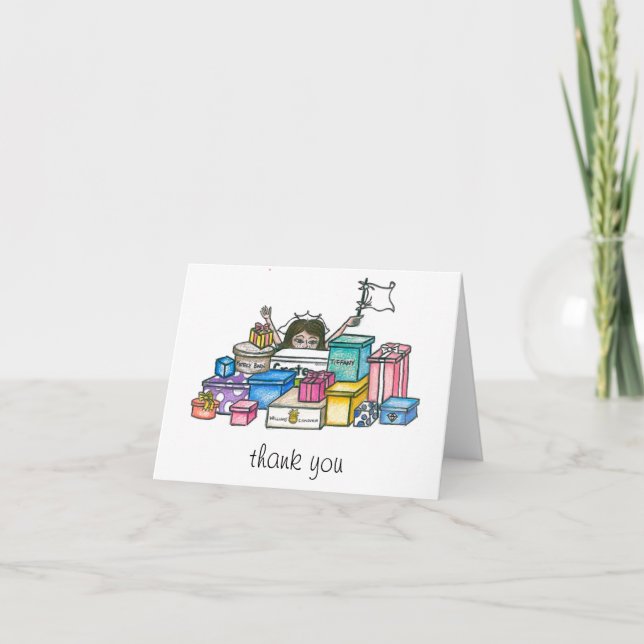 Cartão De Agradecimento Chá de panela Obrigado (Frente)