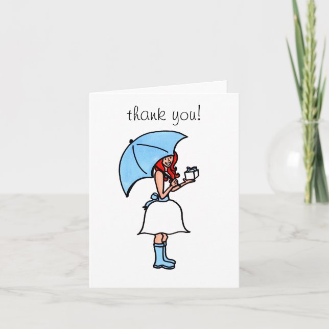 Cartão De Agradecimento Chá de panela Obrigado (vazio) (Frente)