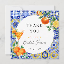 Cartão De Agradecimento Chá de Panela Spritz Mediterrâneo Arquitetônico