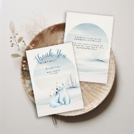 Cartão De Agradecimento Chá Polar Bear Cub