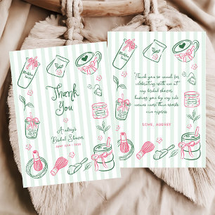 Cartão De Agradecimento Chá Verde Matcha Perfeito Desenhado à Mão para Chá