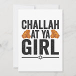 Cartão De Agradecimento Challah at Ya Girl Funny Jewish Hanukkah Holiday<br><div class="desc">chanukah, menorah, hanukkah, dreidel, jewish, judaism, holiday, religion, christmas, </div>
