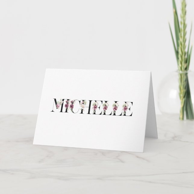 Cartão De Agradecimento Chama Michelle. (Frente)