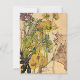 Cartão De Agradecimento Charles Rennie Mackintosh - Spurge Com Yham 1909
