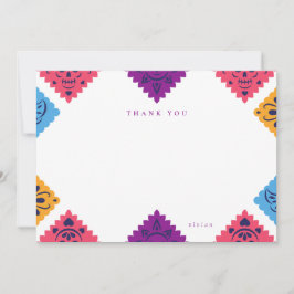 Cartão de agradecimento chato mexicano festivo