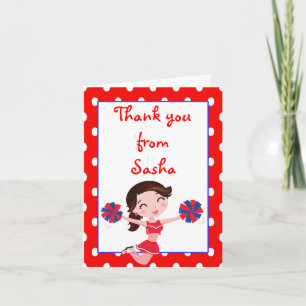 Cartão De Agradecimento Cheer Cheerleader Birthday Thank You Note Card