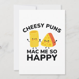 Cartão De Agradecimento Cheesy Puns Me Mac Tão Feliz
