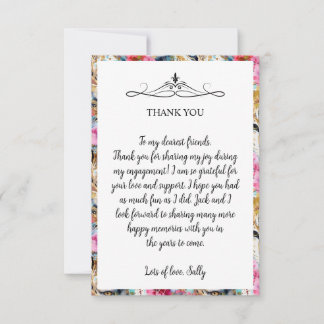 Cartão De Agradecimento Cheetah Floral Boho Watercolor