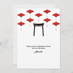 Cartão De Agradecimento Chef Privado de Festa de aniversário de Tema Hibac