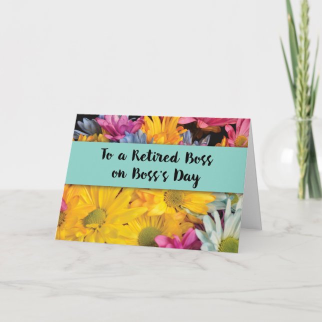 Cartão De Agradecimento Chefe aposentado nos Obrigados do dia do chefe Ger (Frente)
