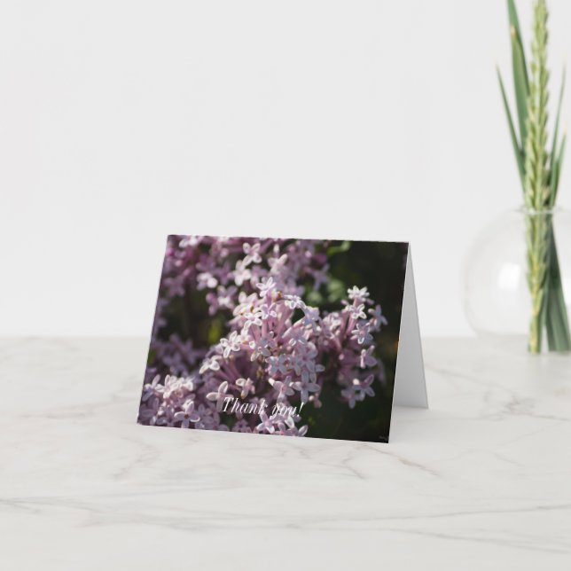 Cartão De Agradecimento Cheire Aquele Lilac (Frente)