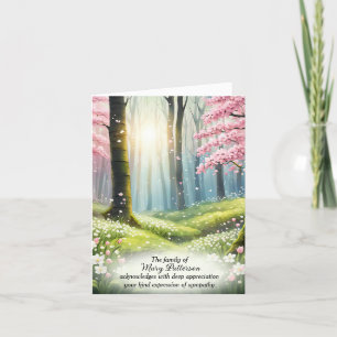 Cartão De Agradecimento Cherry Blossom Forest Simpatia Obrigado