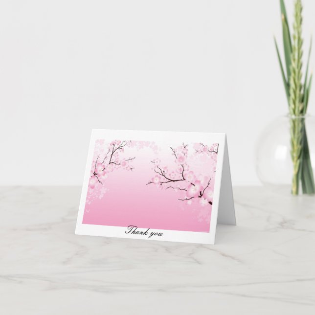 CARTÃO DE AGRADECIMENTO CHERRY BLOSSOM THANK YOU CARD (Frente)