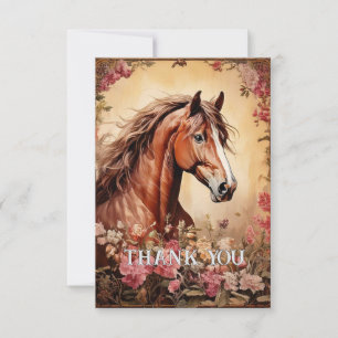 Cartão De Agradecimento Chestnut Stallion