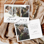 Cartão De Agradecimento Chic Hand - Letra 4 Foto Casamento<br><div class="desc">cartões de agradecimentos de casamento na moda moderno de caligrafia com uma foto e texto adicionais no verso. Você pode usar este cartão para um casamento,  chá de panela,  noivado,  aniversário ou qualquer evento especial. Para uma personalização mais avançada deste design,  clique no BOTÃO FERRAMENTA DESIGN AZUL.</div>