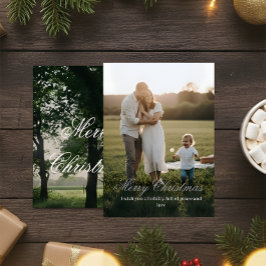 Cartão De Agradecimento Chic Minimalist Christmas Card