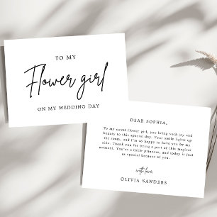 Cartão De Agradecimento Chic Minimalista No Dia De Casamento Da Minha Flor