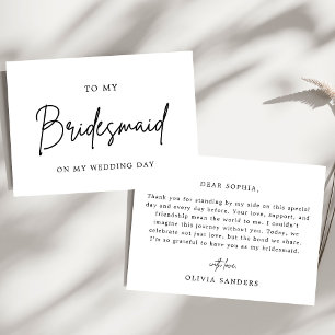 Cartão De Agradecimento Chic Minimalista Para Meu Dia De Casamento Da Brid
